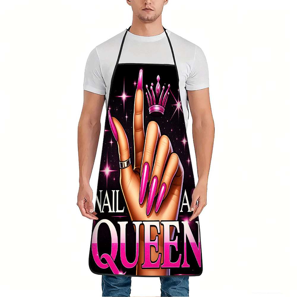 Kitchen Baking Area Ideas - 1 Trendy Nail Art-Themed Apron, Featuring