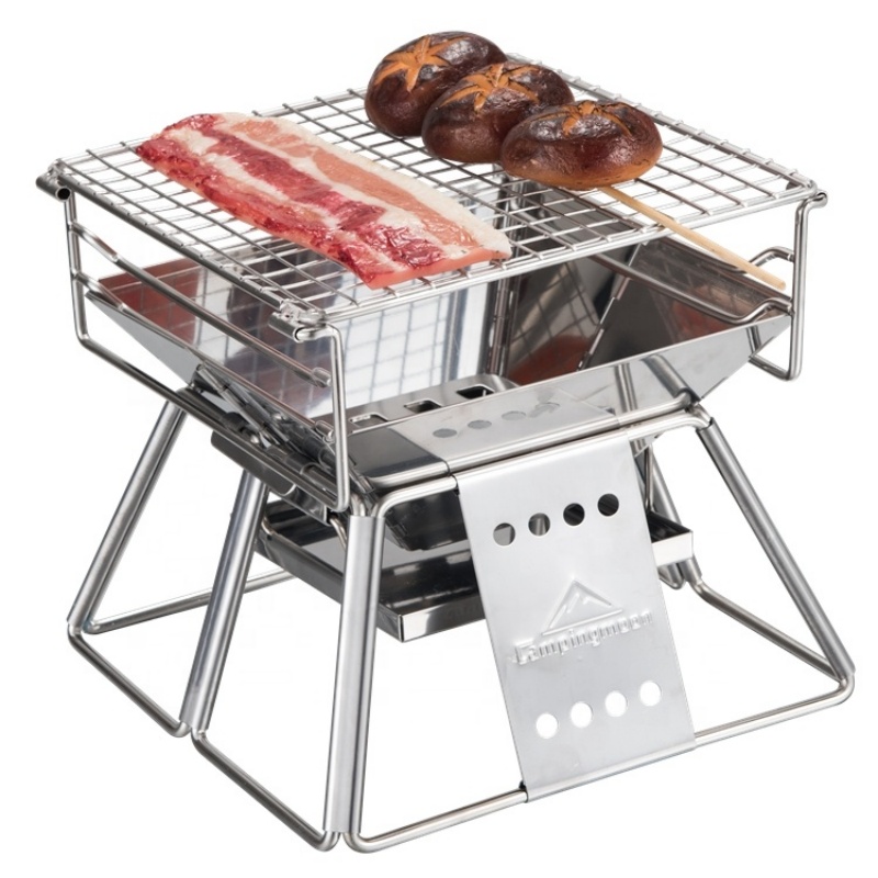 Mini Kitchen Baking - Campingmoon Outdoor Camping Bbq Charcoal Grill