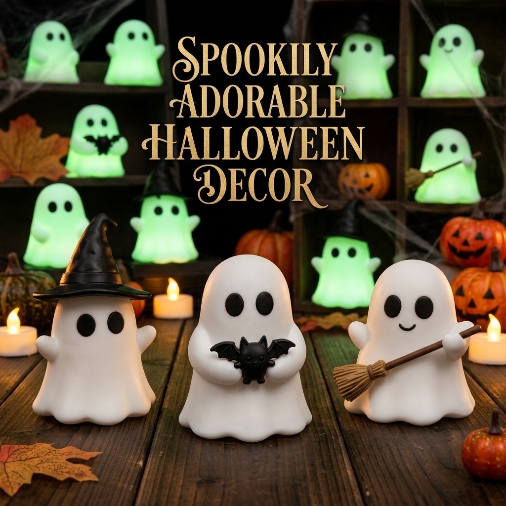 Kitchen Baking Table - Halloween Luminous Mini Ghost Statue Soft