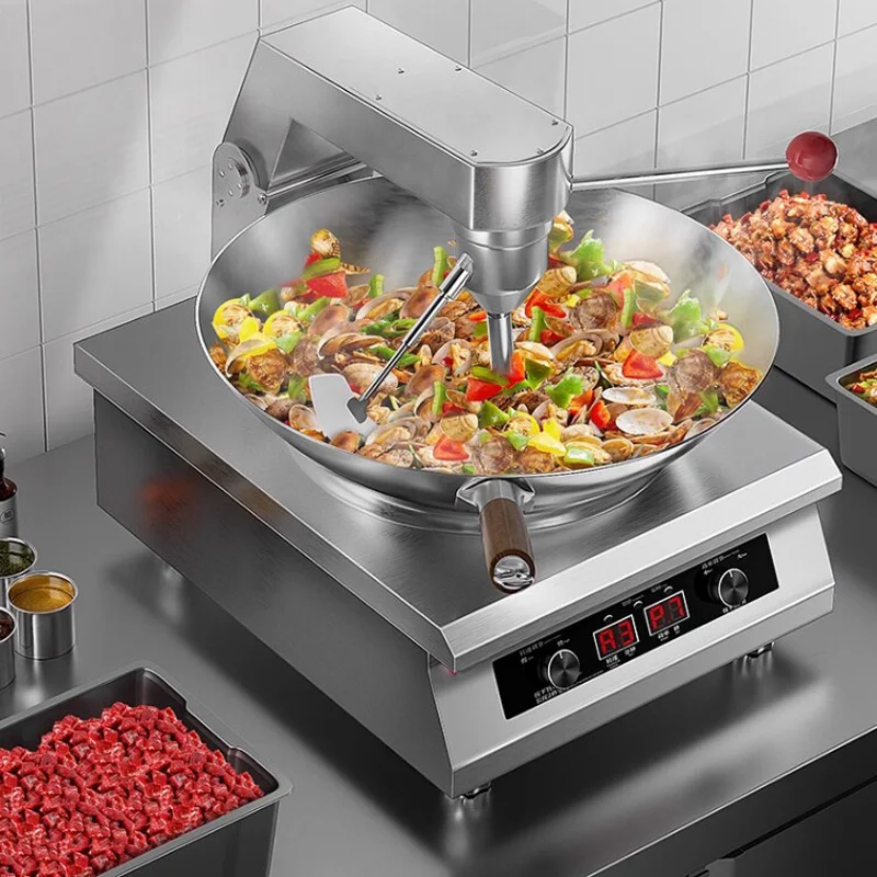 Kitchen Robot Baking - Automatic Cooking Machine Desktop Stainless‑Steel Stir‑Fry