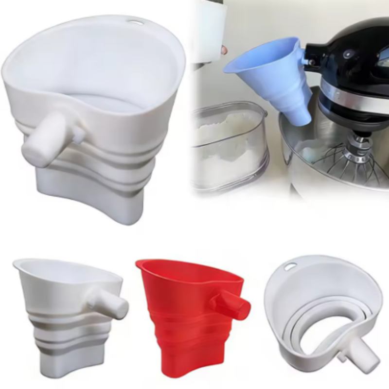 Kitchen Baking Mixer - 1/3pcs mix Silicone Flour Funnel for