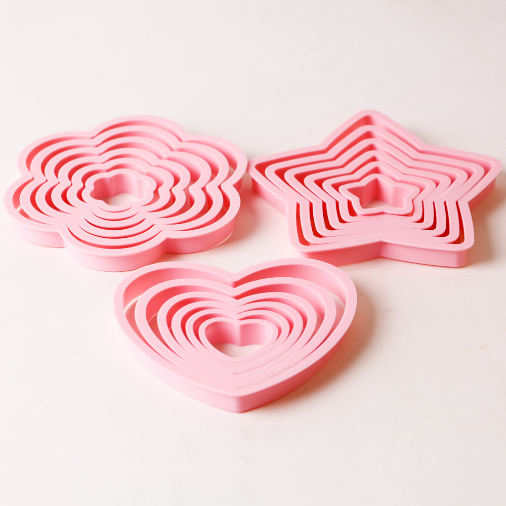 1set/3sets Pink Heart Star Flo - đánh giá và giá Kitchen Baking Products