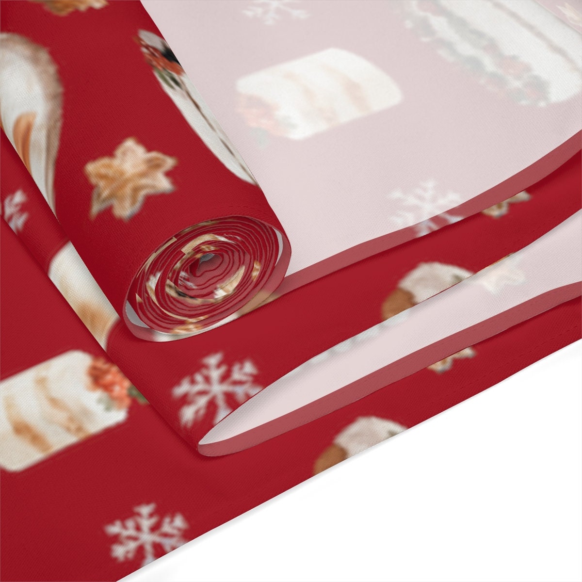 Red Christmas Baking Table Run - đánh giá và giá Kitchen Baking Table