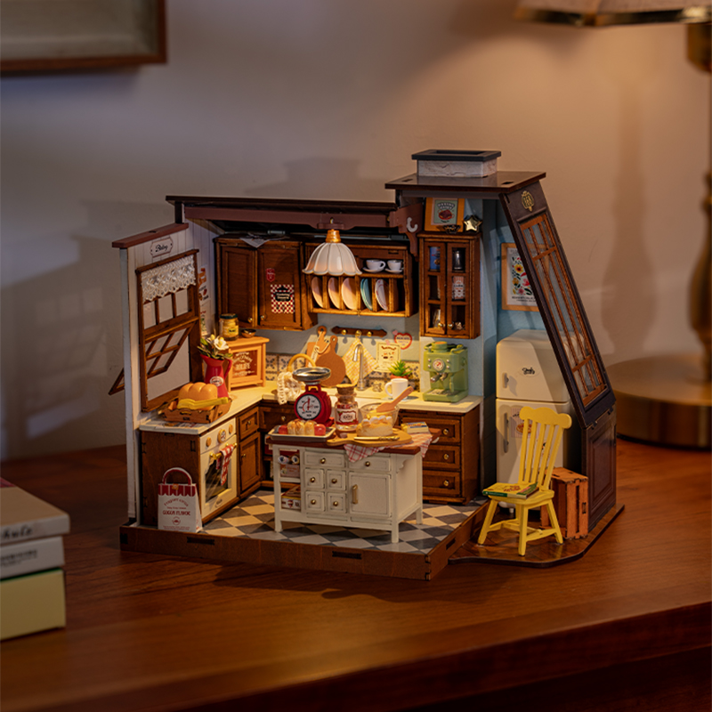 Rolife DIY Miniature Dollhouse - đánh giá và giá Baking Kitchen Robotime