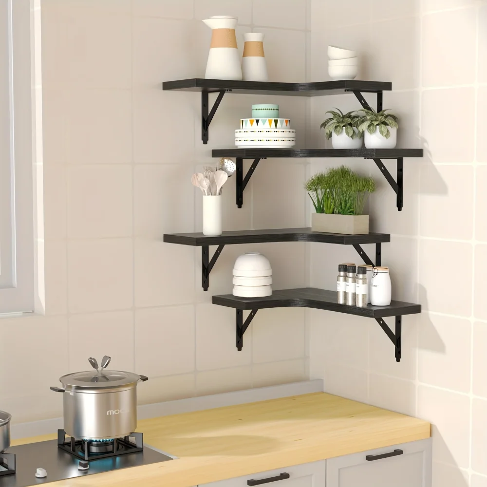Natural Wood Grain Floating Sh - đánh giá và giá Kitchen Queen