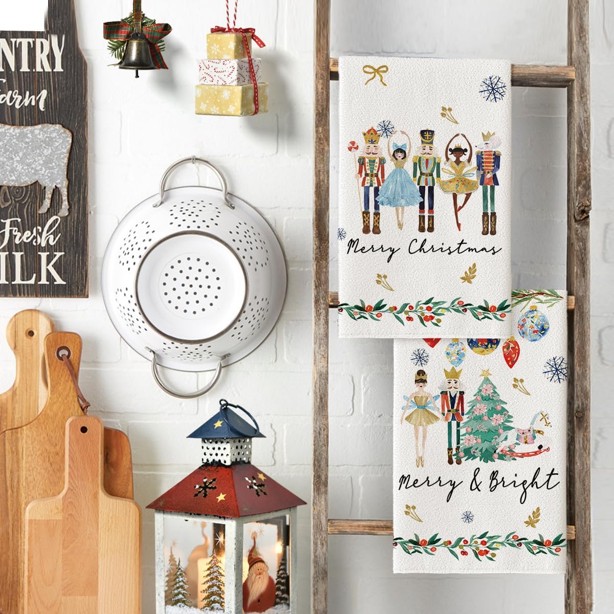 2Pcs, Hand-Painted Nutcracker  - đánh giá và giá Kitchen Baking Cloth