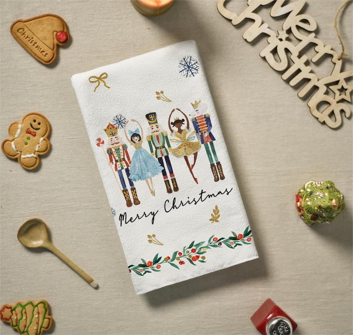 2Pcs, Hand-Painted Nutcracker  - đánh giá và giá Kitchen Baking Cloth