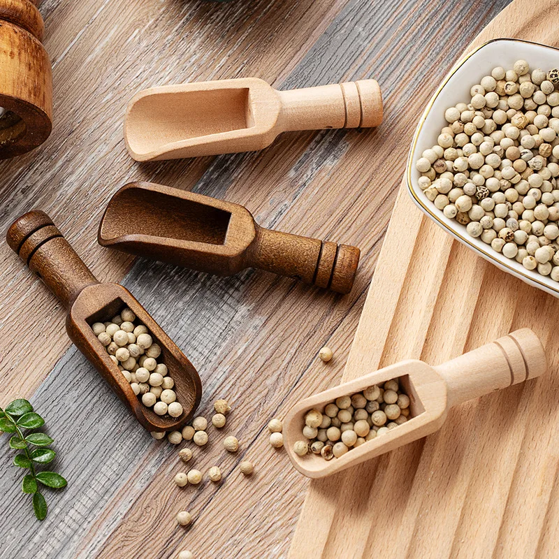 2/5PCS Wooden Coffee Scoop Set - đánh giá và giá Mini Kitchen Baking