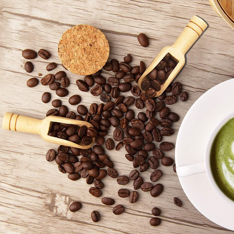 2/5PCS Wooden Coffee Scoop Set - đánh giá và giá Mini Kitchen Baking