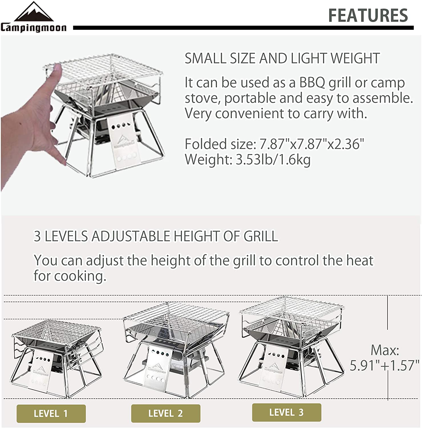 Campingmoon Outdoor Camping Bb - đánh giá và giá Mini Kitchen Baking