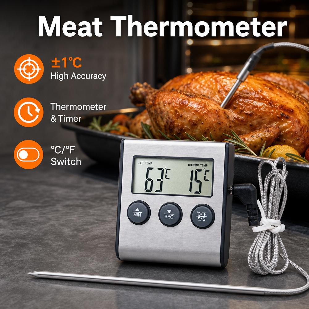 Digital Meat Thermometer Stain - đánh giá và giá Kitchen Baking Timer