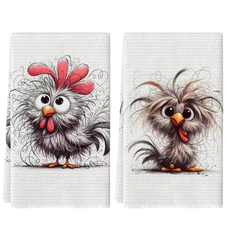 2Pcs, Cute Curly Chicken Kitch - đánh giá và giá Kitchen Baking Cloth