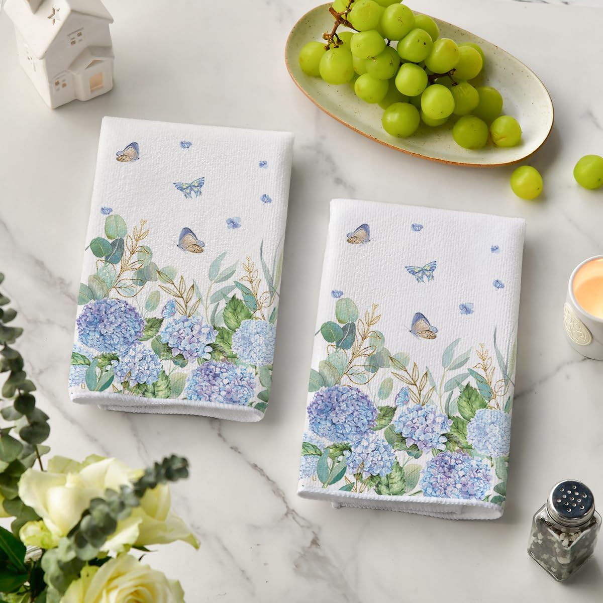 2Pcs, Butterfly Hydrangea Kitc - đánh giá và giá Kitchen Baking Cloth