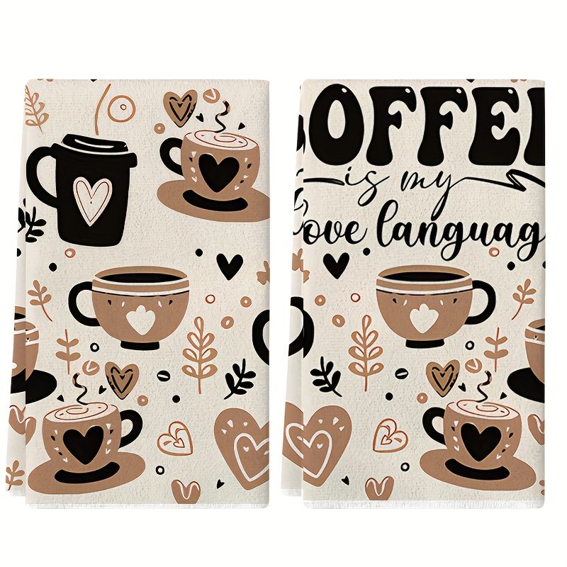 Pack of 2, brown coffee cup ki - đánh giá và giá Kitchen Baking Cloth
