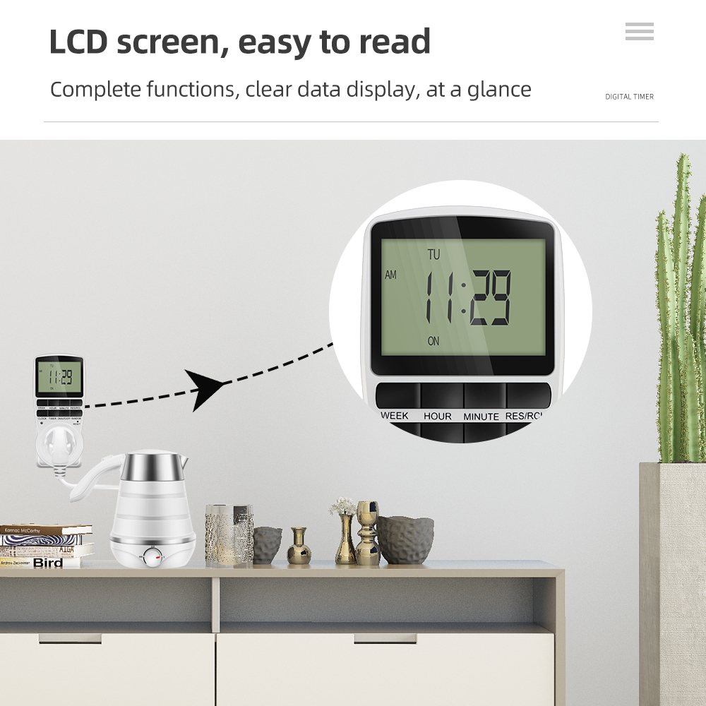 EU Plug Electronic Digital Tim - đánh giá và giá Kitchen Baking Timer